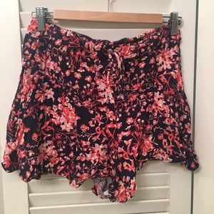 High waisted flowy shorts